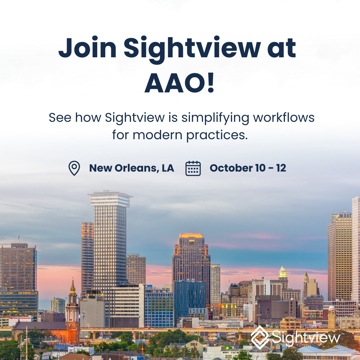 Join Sightview at AAO!